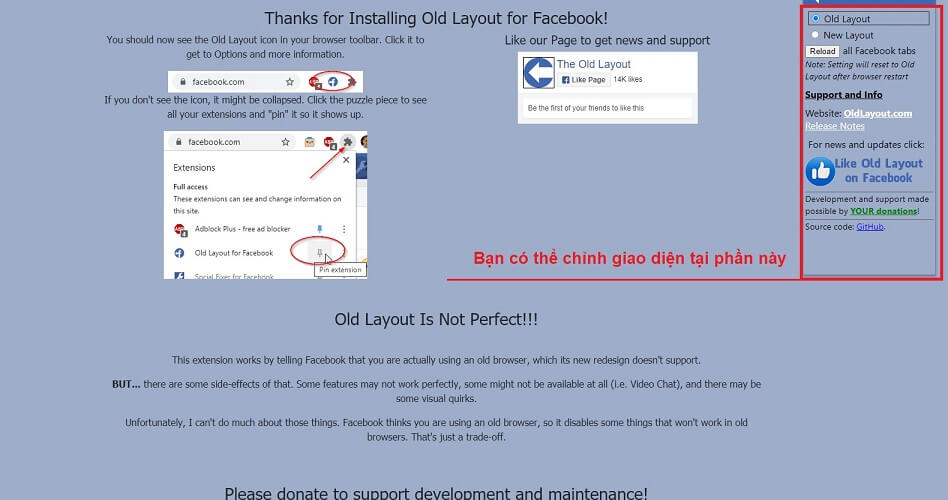 Hướng dẫn sử dụng old layout facebook
